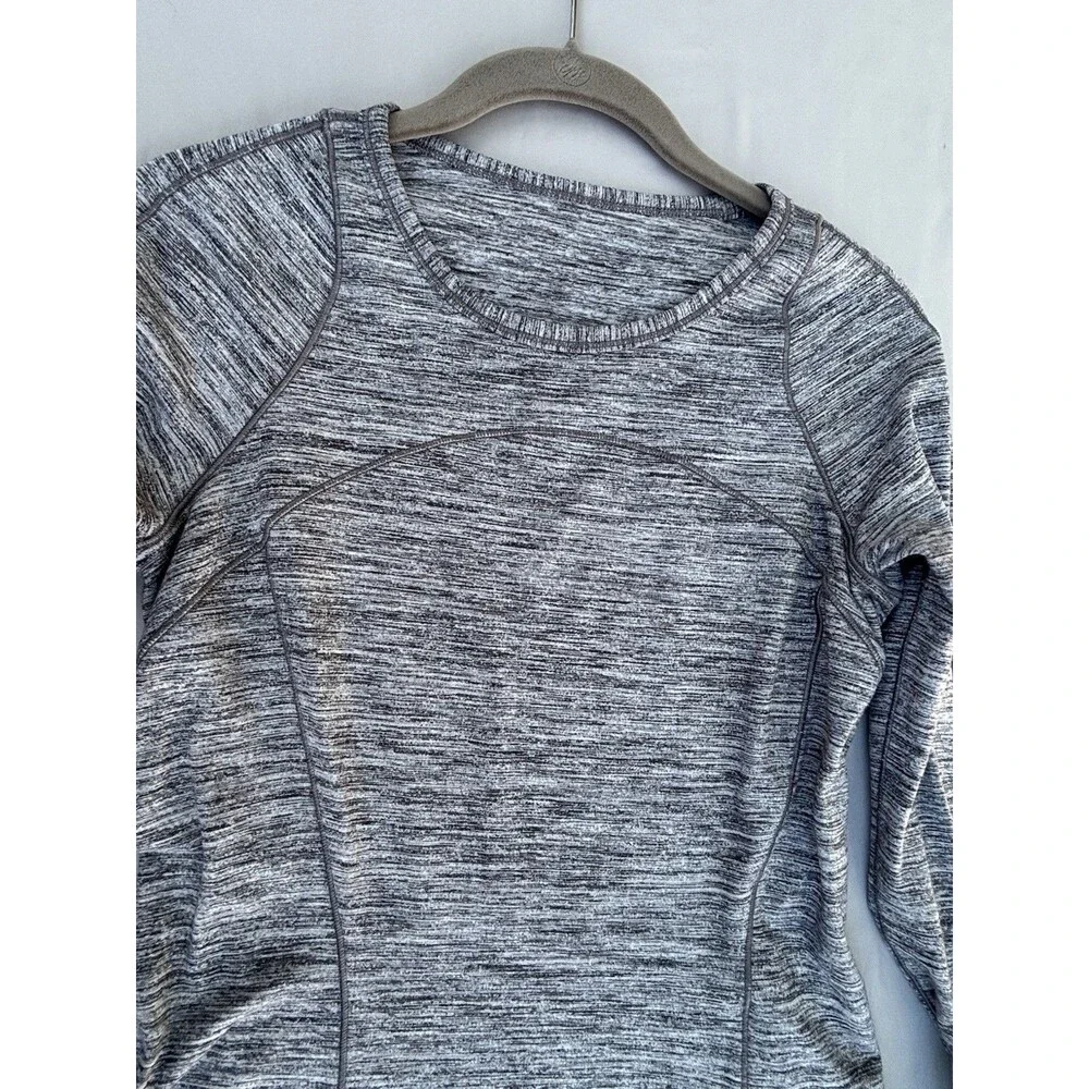 Lululemon Cypress Kiss Womens 6 Grey Long Sleeve Athleisure Train Running Shirt